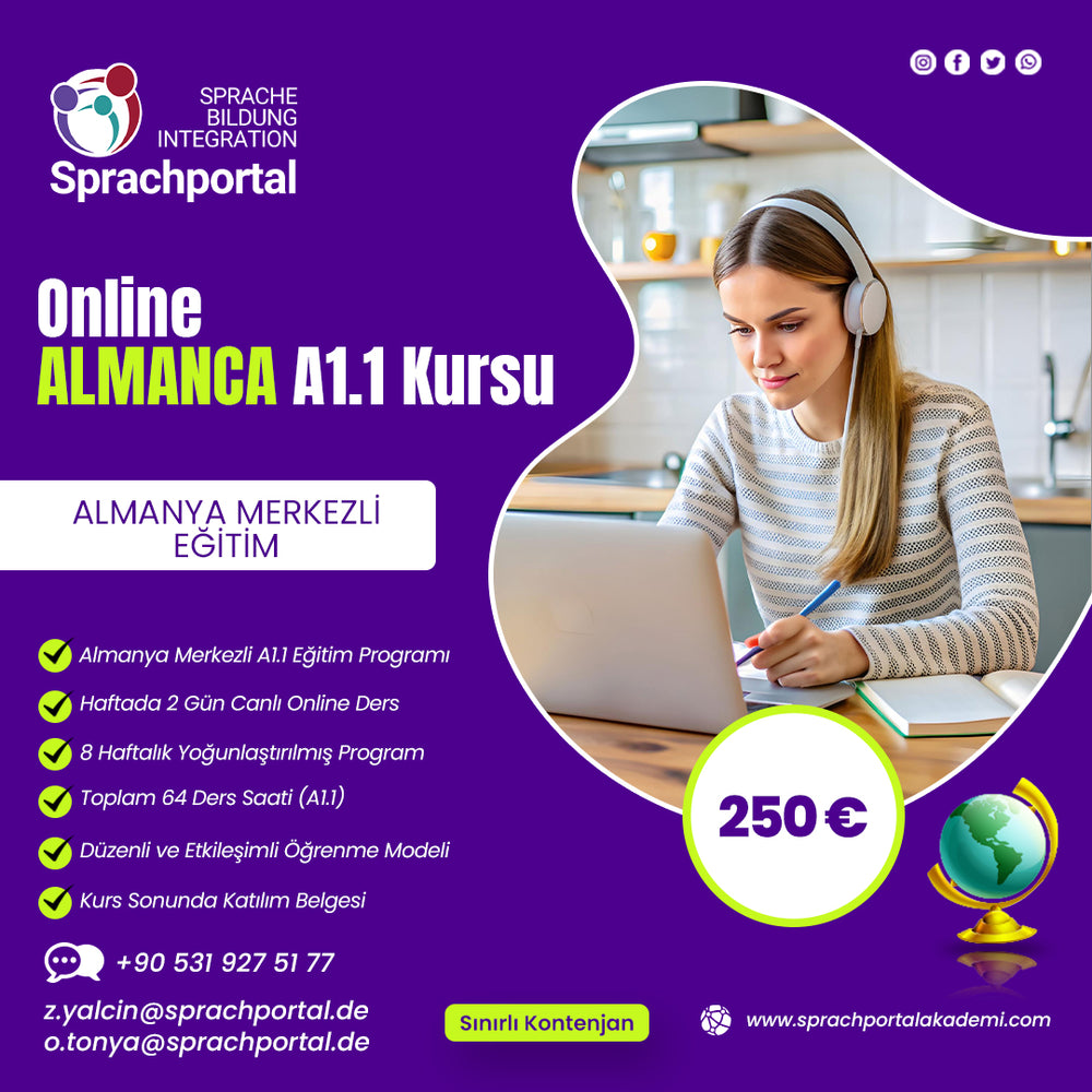 Online Almanca A1.1 Kursu